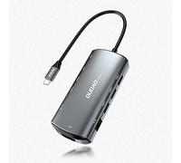DUDAO 11 in 1 Type C Hub, Surface USB C, HDMI Port, 3 X USB 3.0 Port with 5GBPS/s, Really Fast Charging Type C (A15PRO)