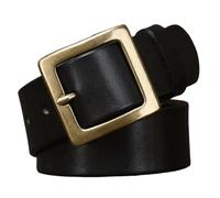 DUddTTW Handmade Belt 4.5mm Thicken Belts Full Grain Real Solid Cowhide Men's Belts Golden Square Buckle Mens Belts Retro Belt Men