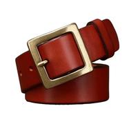 DUddTTW Handmade Belt 4.5mm Thicken Belts Full Grain Real Solid Cowhide Men's Belts Golden Square Buckle Mens Belts Retro Belt Men