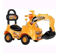 DUddTTW Tractors Wiggle Car Swing Car Silent Wiggle Scooter Music Balance Bike Excavator Push Car Children's Wiggle Car w/Under Seat Storage(Gelb,Only Twice car)