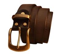 DUddTTW Vintage Belt Cowhide Belts Thicken Full Grain Leather Men's Belts Solid Brass Buckle Belt Men For All Occasions Mens Belt