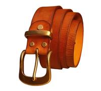 DUddTTW Vintage Belt Cowhide Belts Thicken Full Grain Leather Men's Belts Solid Brass Buckle Belt Men For All Occasions Mens Belt