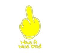 Dude, Do You See My Fingers? Hats Off to You Car Sticker Motorcycle Sticker(Yellow,40X75.4CM)