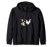 Dude That's Just Wrong! Funny Chicken Eating Fried Fast Food Zip Hoodie