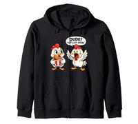 Dude That's Just Wrong Funny Fried Chicken Zip Hoodie