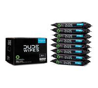 DUDE Wipes - Flushable Wipes - 8 Pack, 336 Wipes - Unscented Extra-Large Adult Wet Wipes - Vitamin-E & Aloe - Septic and Sewer Safe