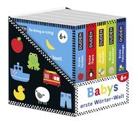 Duden 6+: Babys erste Wörter-Welt (Würfel): 5 Mini-Bücher | Kontrastbücher für die visuelle Entwicklung von Kleinkindern ab 6 Monaten