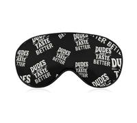 Dudes Just Taste Better Blackout Sleep Mask for Side Sleeper Soft Covers for Travel Essentials Nap