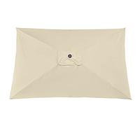 DUDNJC 6.5x10ft Rectangular Umbrella Canopy Replacement 6 Ribs, Fade Resistant Replacement Umbrella Canopy, Patio Umbrella Market Table Outdoor Deck Parasol Cover Lawn Pool(Canopy Beige)