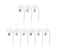 DUDOK Pick Garden Sticks, 9pcs Lily Of The Valley Decorative Garden Stakes, Garden Single Stem Metal Plant Support Stake, Orchid Flower Plant Picks, Garden Decoration Outdoor Stake For Pot Decoration