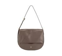 DUDU Borsa Donna Grande in Vera Pelle Con Patta Davanti, Borsa a Tracolla Regolabile e Chiusura a Patta Con Bottoni Magnetici - Elegant e Pratica per Ogni Occasione Taupe