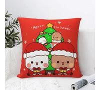 Dudu Bubu Pillow Case Merry Christmas Kawaii Pillow Cover Square Custom Cushion Cover Pillowcases For Sofa Home Decoration