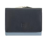 DuDu Corsica Wallet RFID protection Genuine Leather 11 cm blue