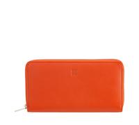 DUDU Large woman's coloured RFID wallet in leather with zip around