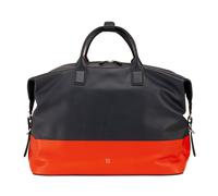 DUDU Leather Travel Bag, Duffle Handbag Zipped, Weekender Overnight Bag with Det