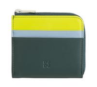 DUDU Leather Zipper Wallet for Men, Small Compact Womens Zip Around Purse Multic