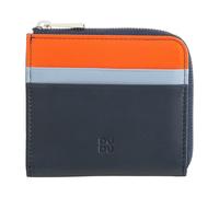 DUDU Leather Zipper Wallet for Men, Small Compact Womens Zip Around Purse Multic