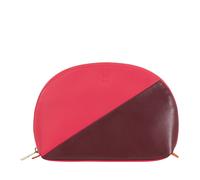 DUDU Makeup Cosmetic Bag Pochette in Leather Multicolor Travel Pouch with Zipper