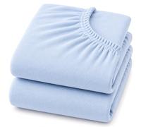 Dudu N Girlie 2 Pack Cot Bed Fitted Sheets 140x70cm Blue 100% Cotton Jersey Soft Toddler Bedding