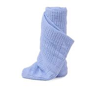DUDU N GIRLIE Baby Blanket for Newborn | Warm & Cosy Cellular Baby Blanket | 100% Extra Soft Breathable Cotton, Pram/Travel/Moses Basket (90 x 70 cm) Blue.