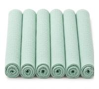 DUDU N GIRLIE Baby Muslin Squares 70x70cm, Mint, 6 Pack Double Layer 100% Cotton Muslin, Burp Cloths for Newborns and Babies, Feeding Essentials