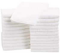 Baby Terry Towelling Cloth Nappies Flat Diapers Washable Nappies| Baby Face Hand Cloths Bath Flannel Wash Towel Wipe Feeding | Soft 100% Cotton 60x60cms Nappy (Pack of 12, White)