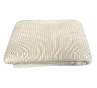 DUDU N GIRLIE Cot Bed Cellular Blanket - Extra Soft Baby Blanket -100% Soft Breathable Cotton All Season Blanket - Travel Cot Blanket (100 x 150 cm) Cream.