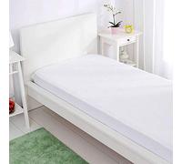 Dudu N Girlie Cot Bed Cotton Fitted Sheets | Cot sheets 140 x 70 Fitted Cotton | Jersey Soft Besheet Hypoallergenic Fully Elasticated Skirt Breathable (Pack of 2, White)