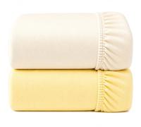 Dudu N Girlie Cot Bed Fitted Sheets, Toddler Bedding, Cream & Yellow