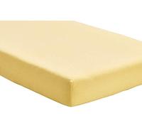 Dudu N Girlie - Cot Bed Sheets 120x60 fitted | Baby Cot Sheets | Soft Jersey Cotton Cot Sheets 120x60 Fitted Cotton Fully Elasticated Skirt Breathable Easy Care (Pack of 2, White & Yellow)