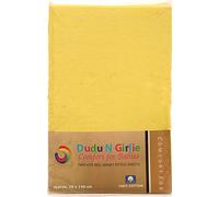 Dudu N Girlie - Cot Bed Sheets 140 x 70 Fitted - Jersey Cotton Hypoallergenic Cot Bed Bedding Fully Elasticated Skirt Breathable Easy Care - (Pack of 2, Yellow)