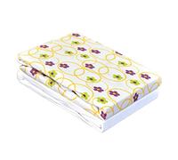 Dudu N Girlie - Cot Bed Sheets 140 x 70 Fitted - Jersey Cotton Hypoallergenic Cot Bed Bedding Fully Elasticated Skirt Breathable Easy Care - (Pack of 2, Flower Cream)