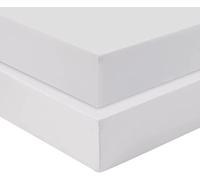 Dudu N Girlie - Cot Bed Sheets 140 x 70 Fitted - Jersey Cotton Hypoallergenic Cot Bed Bedding Fully Elasticated Skirt Breathable Easy Care - (Pack of 2, Grey)