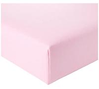 Dudu N Girlie - Cot Bed Sheets 140 x 70 Fitted - Jersey Cotton Hypoallergenic Cot Bed Bedding Fully Elasticated Skirt Breathable Easy Care - (Pack of 2, White & Pink)