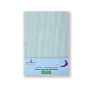 DUDU N GIRLIE Cot Blanket - 100% Pure Cotton Extra Soft Cellular Nursey Baby Toddler Blanket - All Season Blanket Travel Cot/Cot Bed - (100 x 150 cm, Cream)
