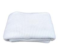 DUDU N GIRLIE Cot Blanket - 100% Pure Cotton Extra Soft Cellular Nursey Baby Toddler Blanket - All Season Blanket Travel Cot/Cot Bed - (100 x 150 cm, White)