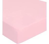 Dudu N Girlie - Cot Fitted Sheets 140 x 70cm | Bedding For Cot bed | Soft Jersey Cotton Baby Sheets 140 x 70 Fully Elasticated Skirt Breathable Easy Care (Single Pack, Pink)