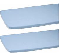 Dudu N Girlie - Cot Sheets 140 x 70 Fitted | Cotbed sheets | Soft Jersey Cotton Toddler Bed Sheets 140 x 70 Fitted Fully Elasticated Skirt Breathable Easy Care (Pack of 2, Blue)