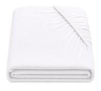 Dudu N Girlie Cotton Cot Bed Fitted Sheet, Toddler Bedding, White, 1 Pack | 140x70cm Fit, Fully Elasticated, Fits up to 15cm Deep, Breathable