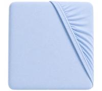 Dudu N Girlie Crib Fitted Sheet 90x40cm - Blue, 100% Jersey Cotton Baby Bedding for Cradles, Moses Baskets & Prams