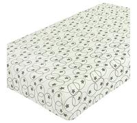 Dudu N Girlie Crib Sheets 40x90cm Fully Fitted - 90 x 40 Crib Sheets 2 Pack Cotton - Hpoallergenic Baby Pram Sheets Bedding Elasticated Breathable Easy Care (Pack of 2, Star Grey)
