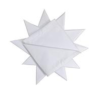 DUDU N GIRLIE Men's White Hemmed Stitched Premium Quality Handkerchiefs 40x40CM,(Pack of 12)