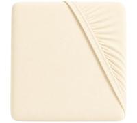 Dudu N Girlie Jersey Cotton Crib Fitted Sheet, Cream, 90x40cm | Fits Cradles, Moses Baskets & Prams, Fully Elasticated, Machine Washable