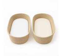 Dudu N Girlie Moses Basket Cotton Jersey Fitted Sheets, 28-36 cm/75 cm, 2-Piece, White