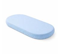 Dudu N Girlie Moses Basket Sheet 67x30cm - Blur, Elasticated Jersey Cotton Bedding for Compact Baby Baskets