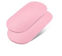 Dudu N Girlie Moses Basket Sheets 67 x 30 cm Cotton | Cradle Fitted Sheets Jersey Soft Bassinet Bedsheet Hypoallergenic Elasticated Breathable Pram Fitted Sheets (Pack of 2, Pink)