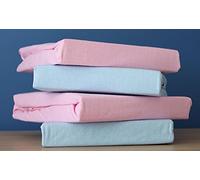 Dudu N Girlie Moses Basket Sheets 74x30cm - Pink & Blue, 2 Pack, 100% Jersey Cotton Fitted Bedding for Carrycots & Prams