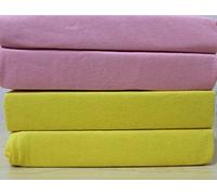 Dudu N Girlie Moses Basket Sheets 74x30cm - Pink & Yellow, 2 Pack, 100% Jersey Cotton Fitted Bedding for Carrycots & Prams