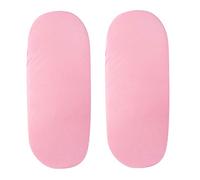 Dudu N Girlie Moses Basket Sheets Fully Fitted - 75 x 30 Moses Basket Bedding - Hypoallergenic Baby Pram Sheets Bedding Elasticated Breathable Easy Care (Pack of 1, Pink)