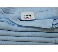 DUDU N GIRLIE Muslin Cloths for Baby 70x70cm - Soft, Absorbent & Breathable 100% Pure Cotton Burp Cloths - Ideal to Clean, Wipe & Cover Newborn Blanket Unisex Muslin Squares (Pack of 12, Blue)